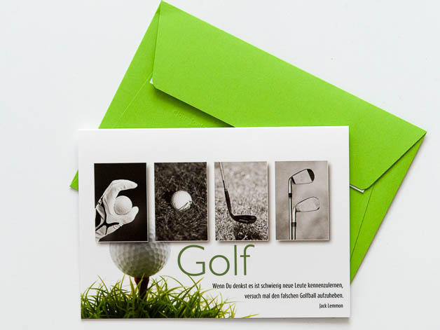 Produktfoto: GOLF Klappkarte mit Umschlag, 3er-Set
